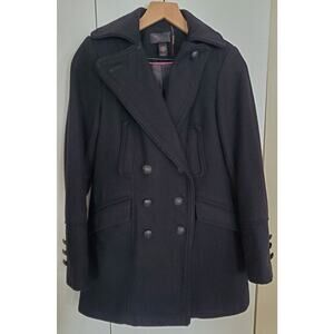 Vintage- Victoria's Secret Beautiful Black Pea Coat - Women's Size 4